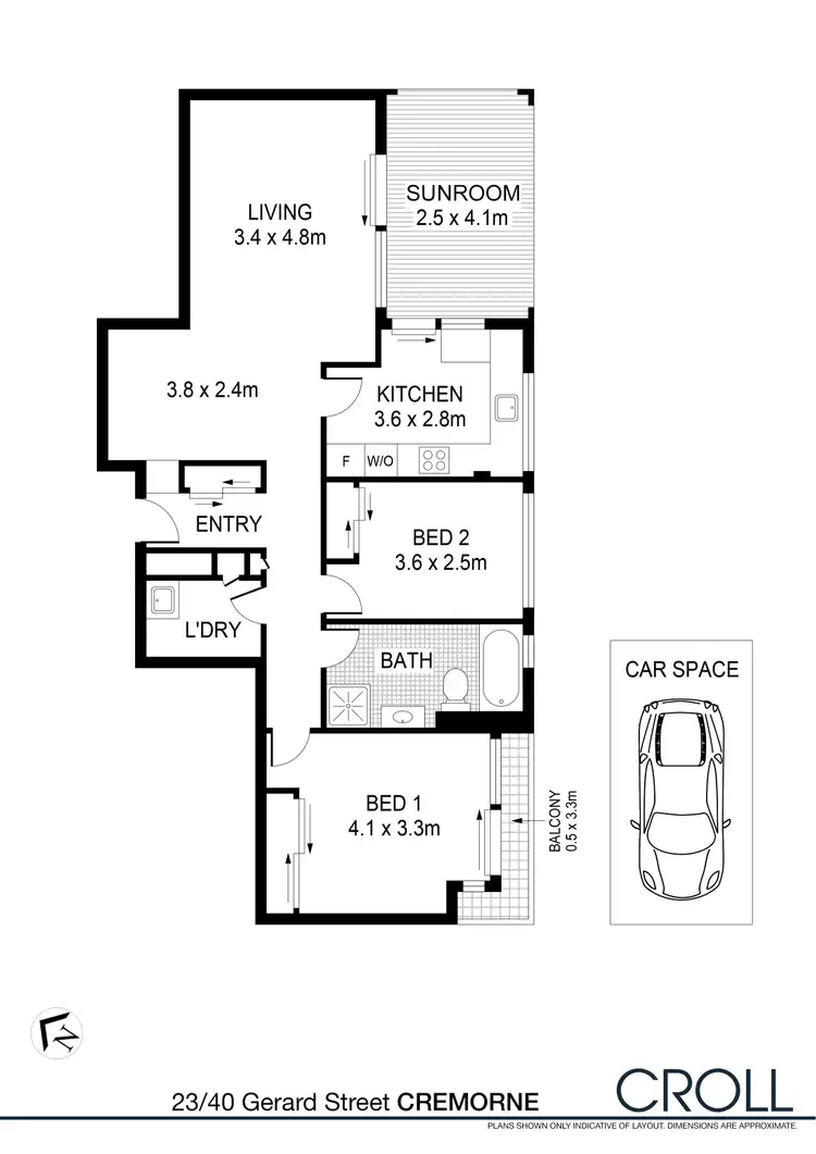 Floorplan of Homely apartment listing, 23/40 Gerard St, Cremorne NSW 2090