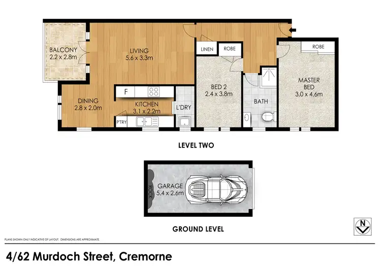 Floorplan of Homely apartment listing, 4/62 Murdoch Street, Cremorne NSW 2090