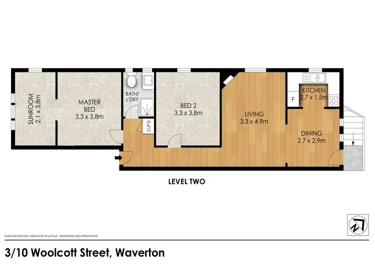 Floorplan of Homely apartment listing, 3/10 Woolcott Street, Waverton NSW 2060