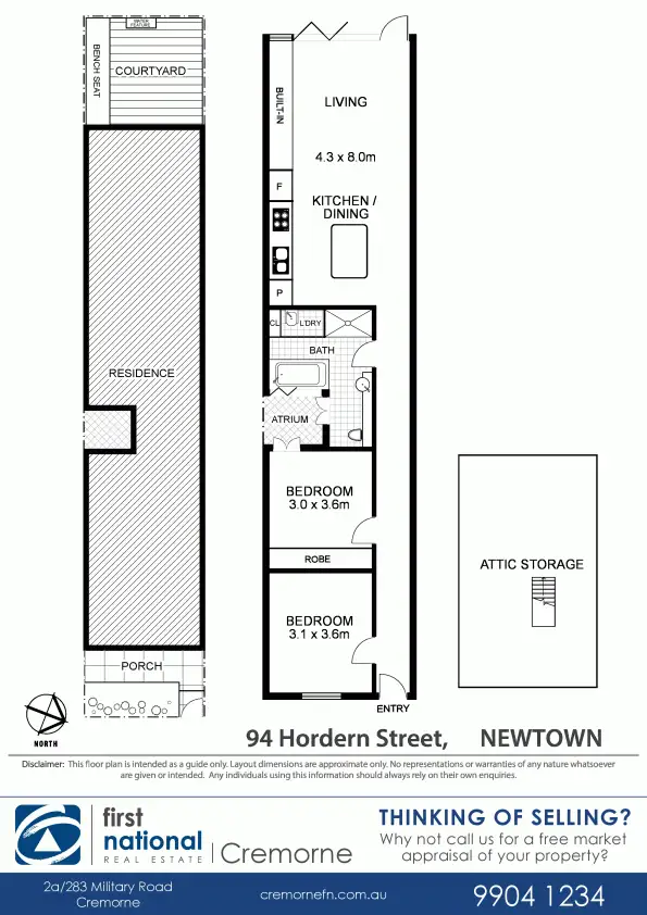 Floorplan of Homely house listing, 94 Hordern Street, Newtown NSW 2042