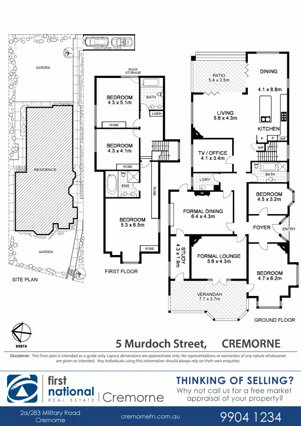 Floorplan of Homely house listing, 5 Murdoch Street, Cremorne NSW 2090