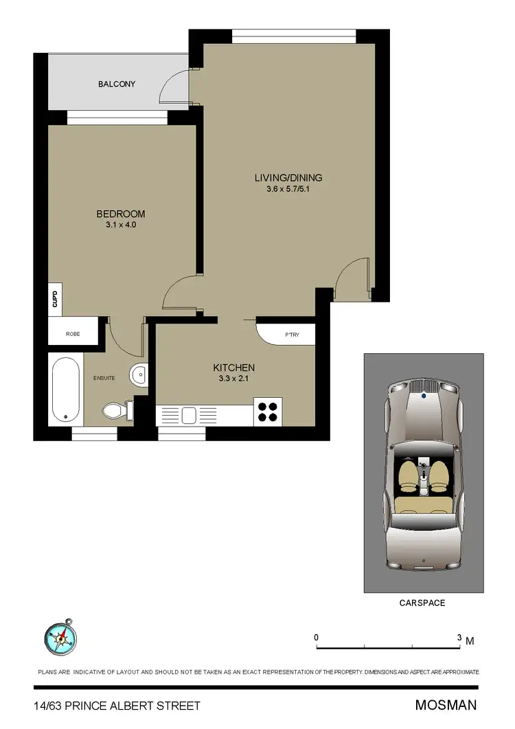 Floorplan of Homely apartment listing, 14/63 Prince Albert Street, Mosman NSW 2088