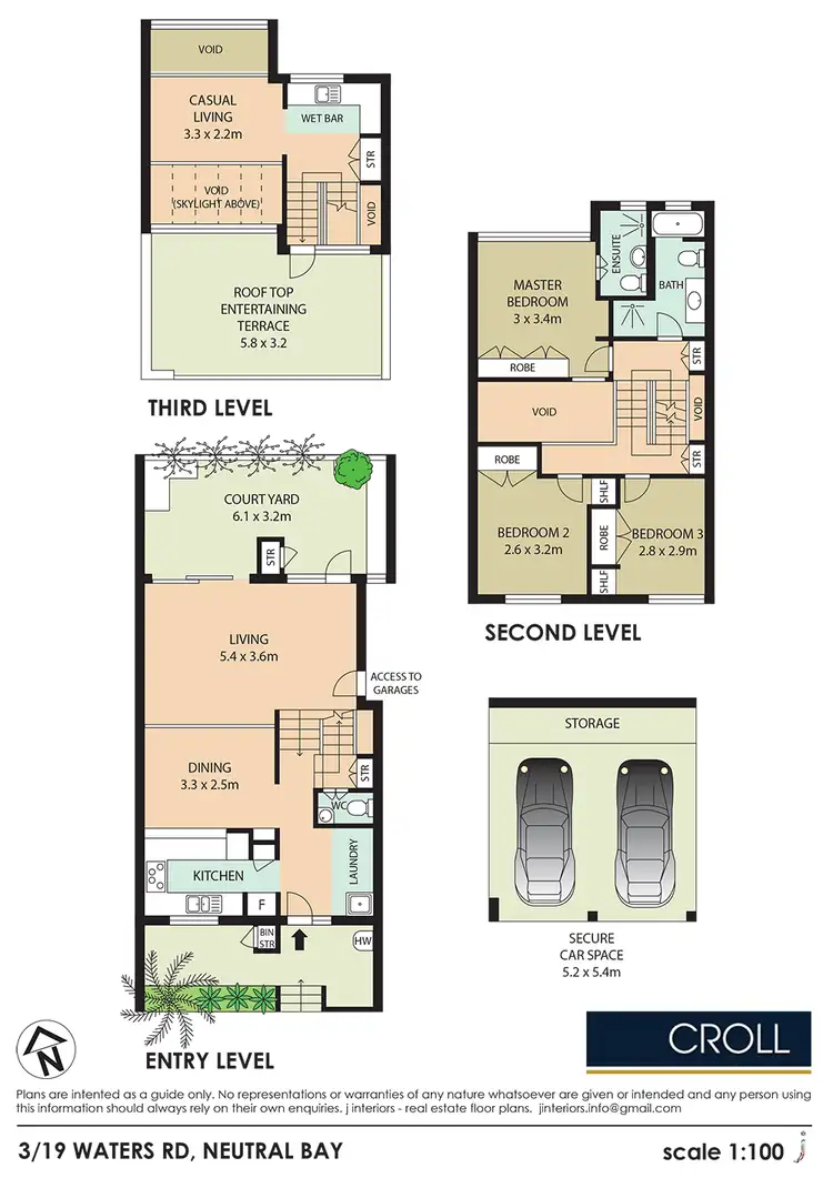 Floorplan of Homely townhouse listing, 3/19 Waters Road, Neutral Bay NSW 2089