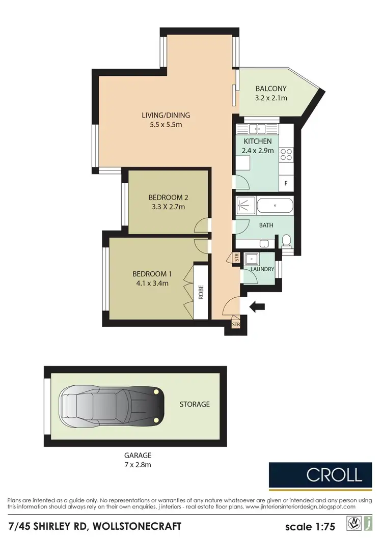 Floorplan of Homely apartment listing, 7/45 Shirley Road, Wollstonecraft NSW 2065