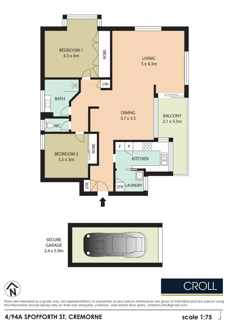 Floorplan of Homely apartment listing, 4/94a Spofforth Street, Cremorne NSW 2090