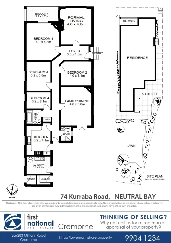 Floorplan of Homely house listing, 74 Kurraba Road, Neutral Bay NSW 2089
