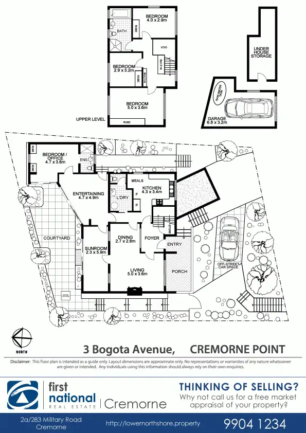Floorplan of Homely house listing, 3 Bogota Avenue, Cremorne NSW 2090
