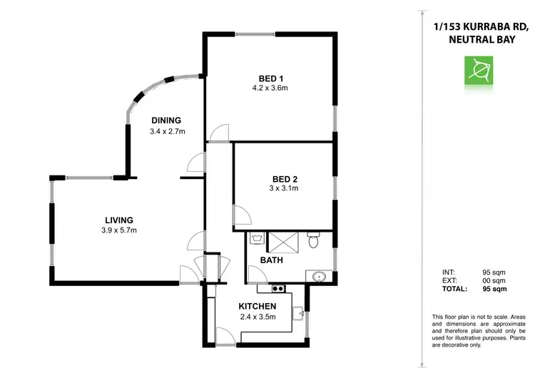 Floorplan of Homely apartment listing, 1/153 Kurraba Road, Neutral Bay NSW 2089