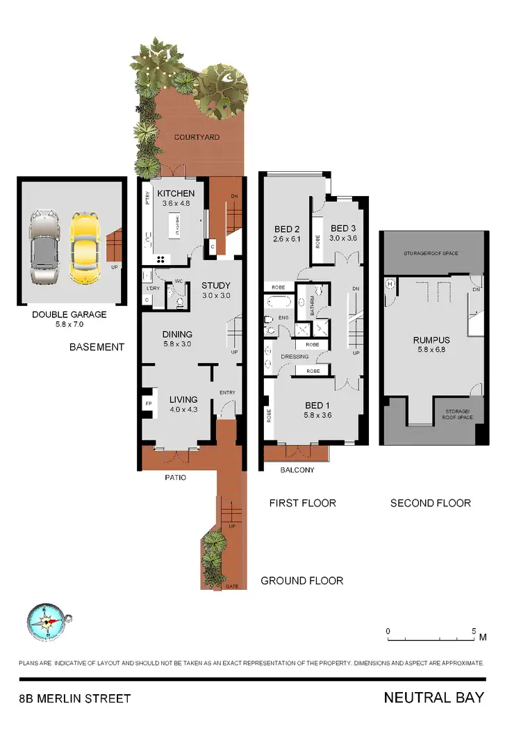 Floorplan of Homely townhouse listing, 8b Merlin Street, Neutral Bay NSW 2089