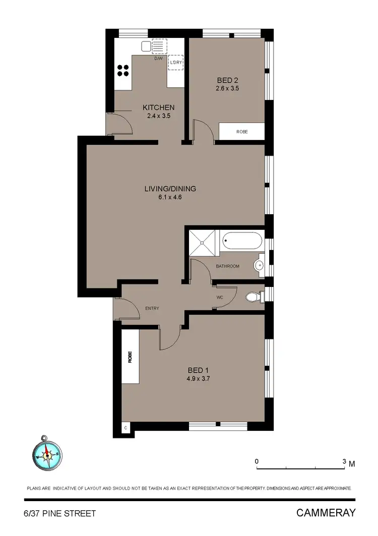 Floorplan of Homely apartment listing, 6/37 Pine Street, Cammeray NSW 2062