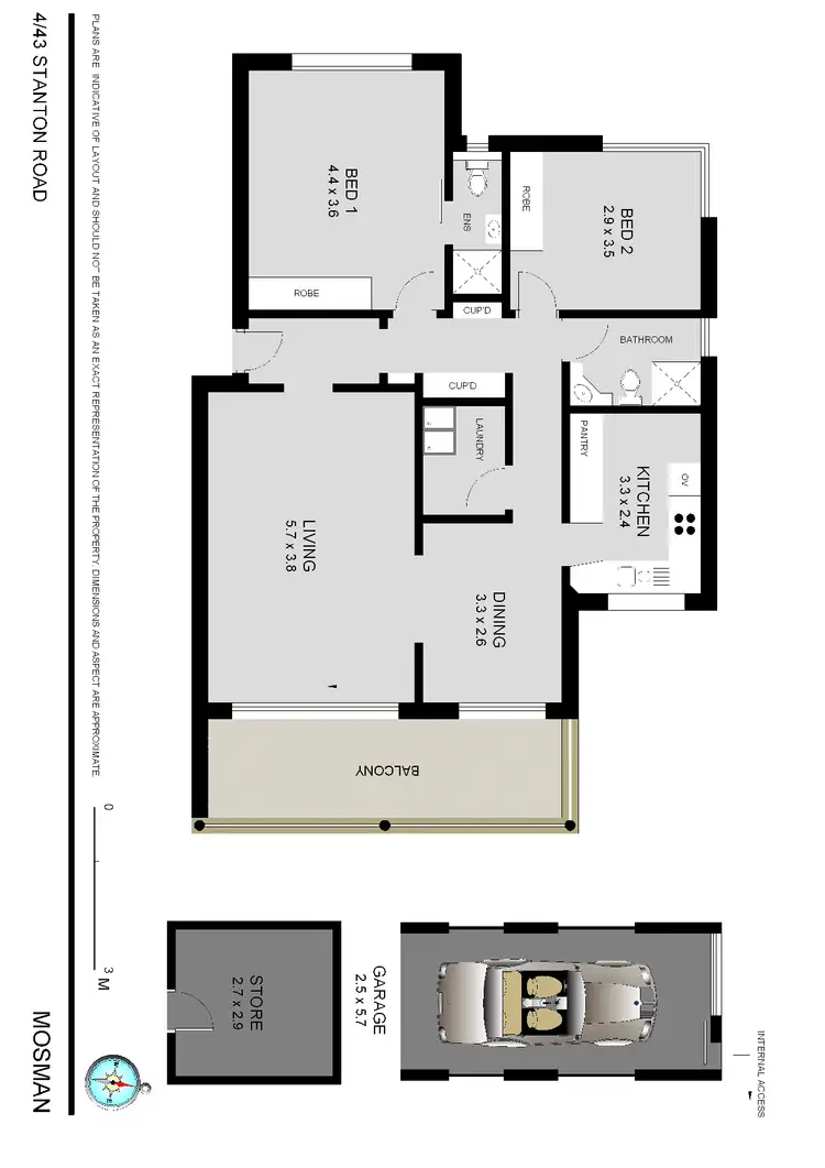 Floorplan of Homely apartment listing, 4/43 Stanton Road, Mosman NSW 2088