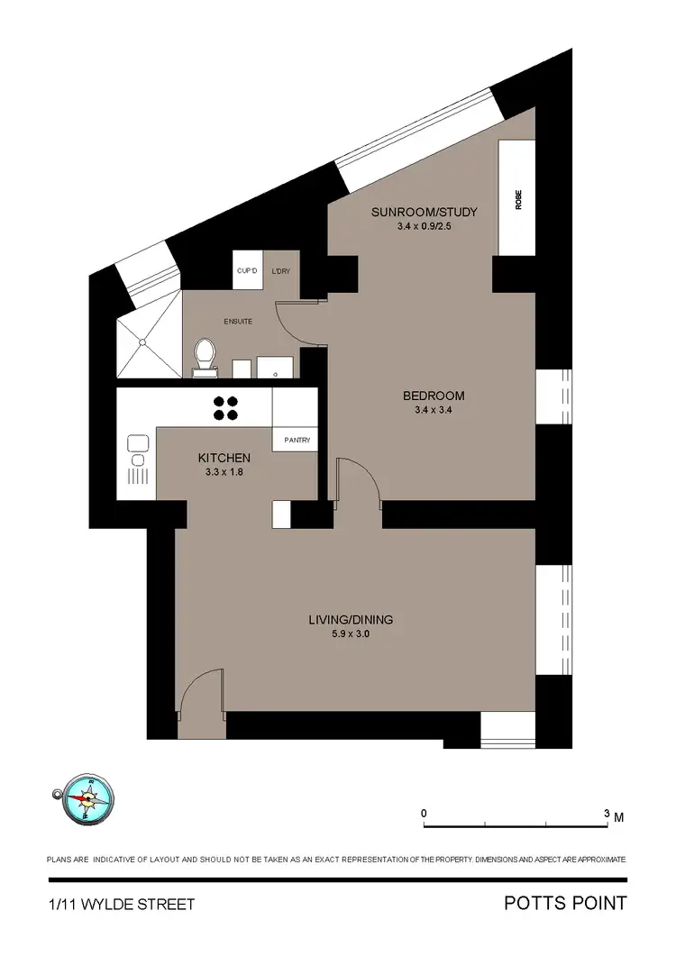 Floorplan of Homely apartment listing, 1/11 Wylde Street, Potts Point NSW 2011