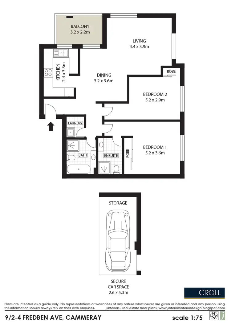 Floorplan of Homely apartment listing, 9/2-4 Fredben Avenue, Cammeray NSW 2062