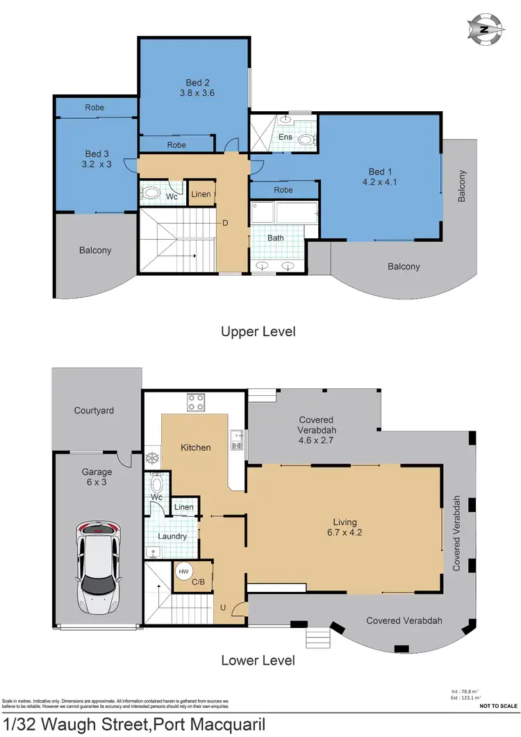 Floorplan of Homely townhouse listing, 1/32 Waugh Street, Port Macquarie NSW 2444