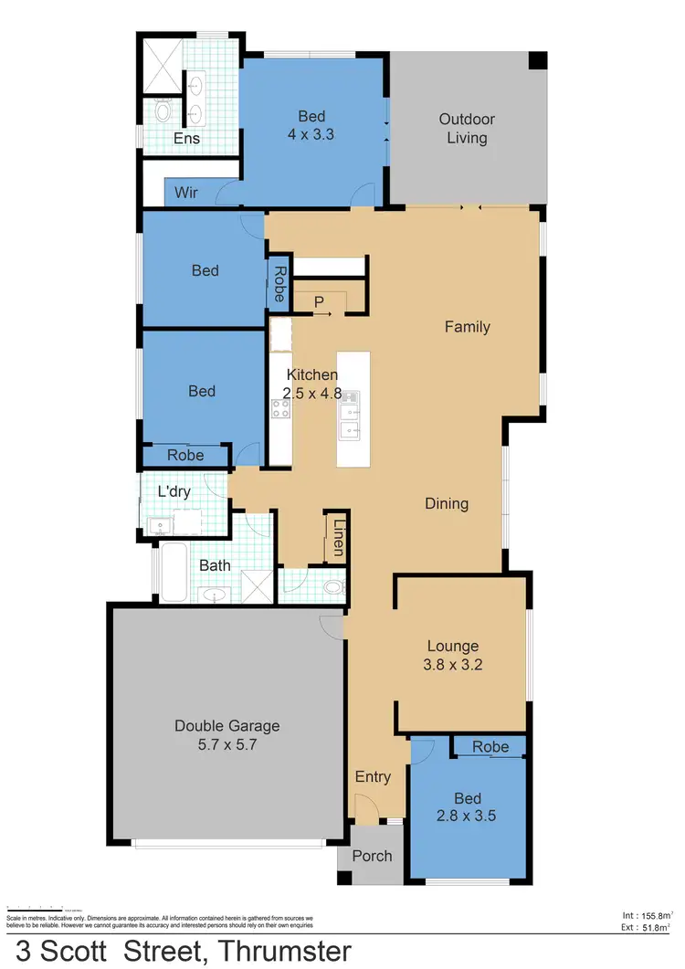 Floorplan of Homely house listing, 3 Scott Street, Thrumster NSW 2444