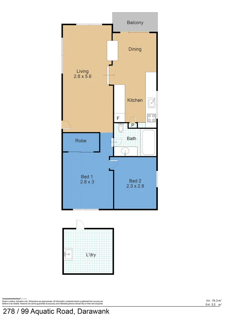 Floorplan of Homely house listing, 278/99 Aquatic Road, Darawank NSW 2428