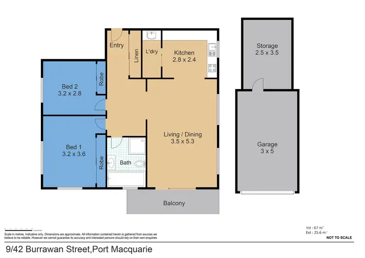 Floorplan of Homely unit listing, 9/42 Burrawan Street, Port Macquarie NSW 2444