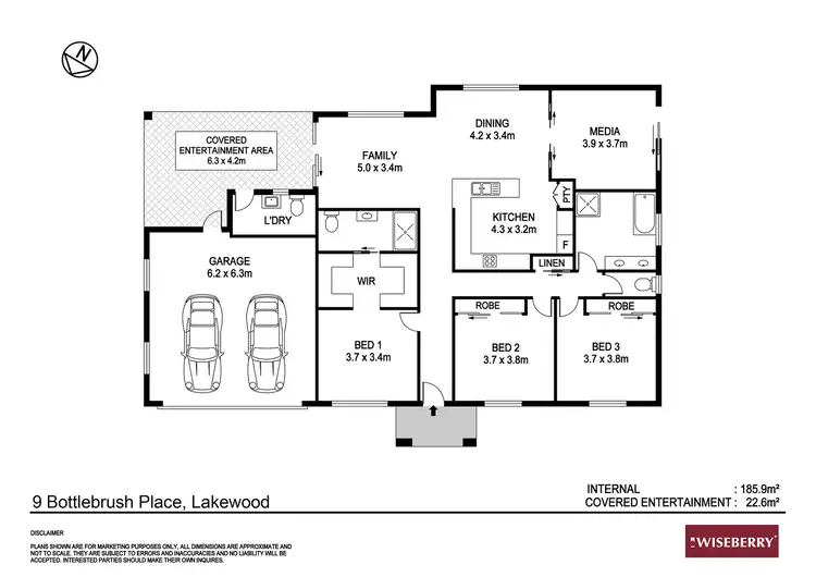 Floorplan of Homely house listing, 9 Bottlebrush Place, Lakewood NSW 2443
