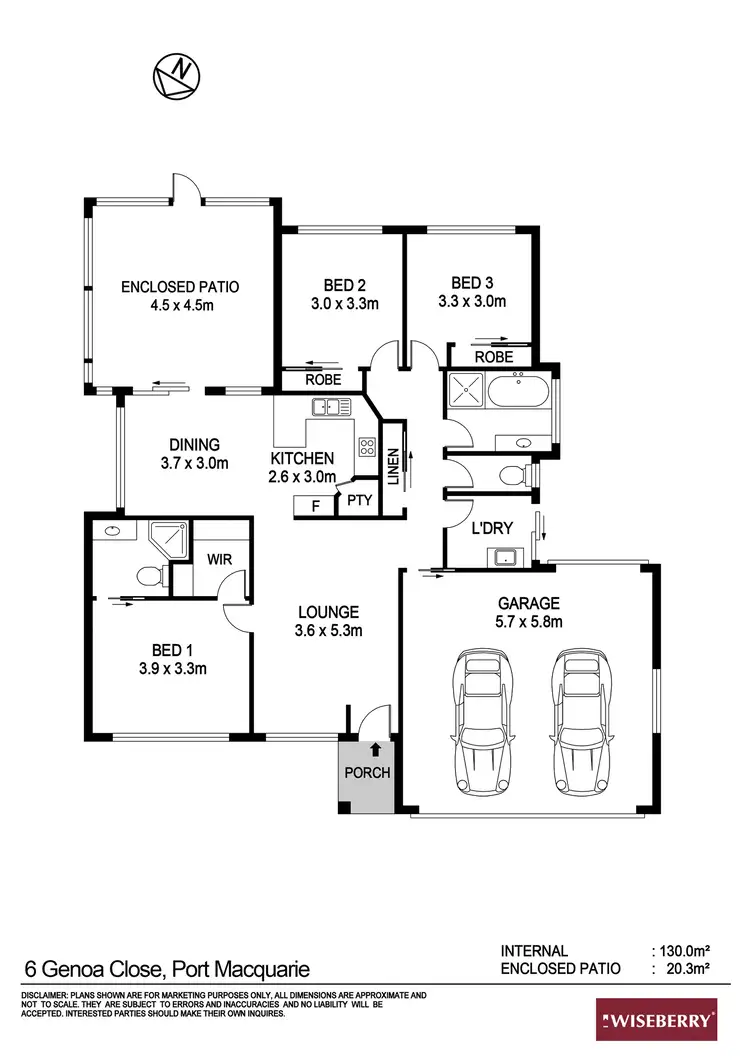 Floorplan of Homely house listing, 6 Genoa Close, Port Macquarie NSW 2444