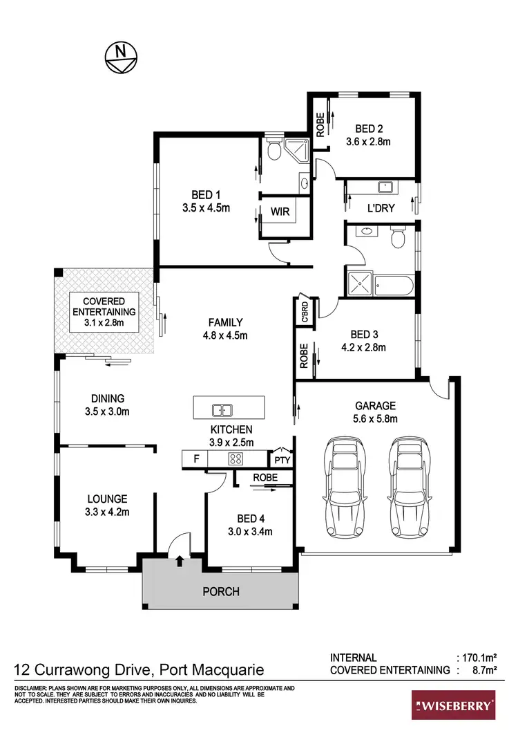 Floorplan of Homely house listing, 12 Currawong Drive, Port Macquarie NSW 2444