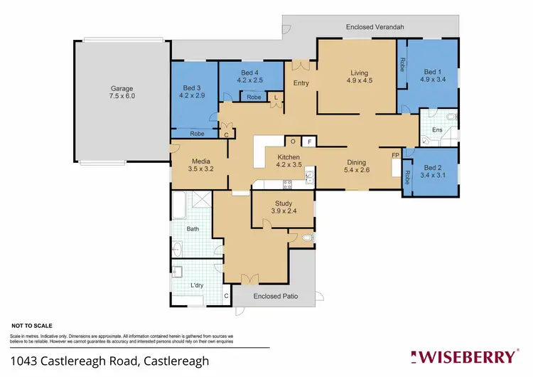 Floorplan of Homely rural property listing, 1043-1047 Castlereagh Road, Castlereagh NSW 2749