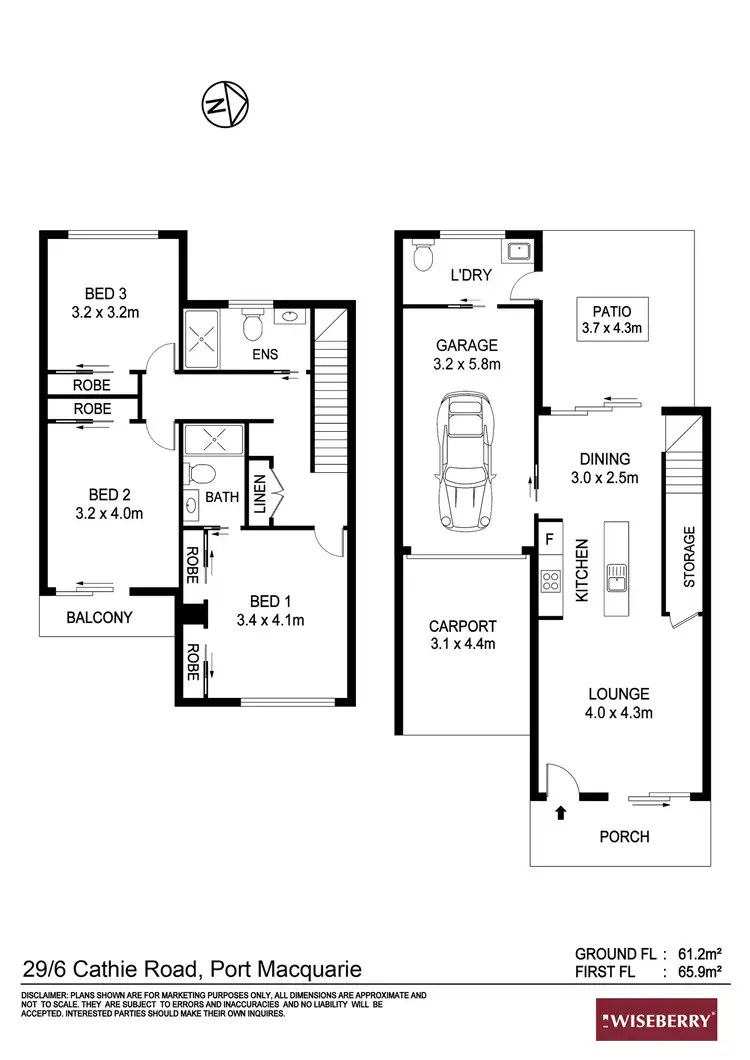 Floorplan of Homely townhouse listing, 29/6 Cathie Road, Port Macquarie NSW 2444