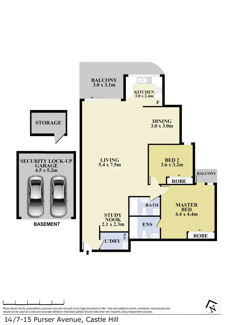 Floorplan of Homely unit listing, 14/7-15 Purser Avenue, Castle Hill NSW 2154