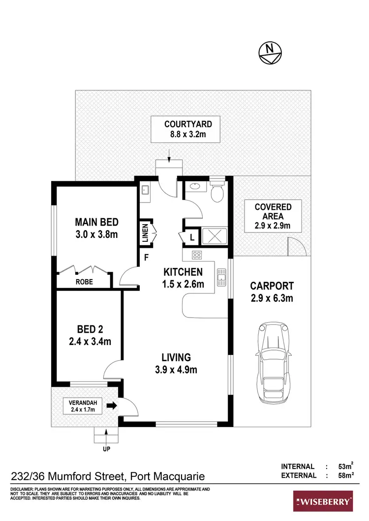 Floorplan of Homely house listing, 232/36 Mumford Street, Port Macquarie NSW 2444