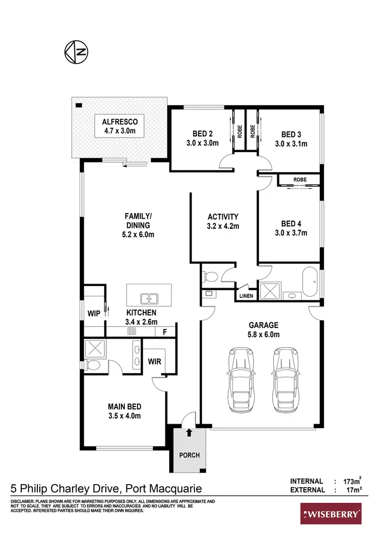 Floorplan of Homely house listing, 5 Philip Charley Drive, Port Macquarie NSW 2444