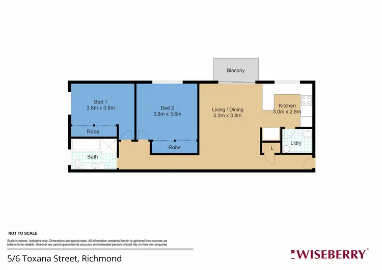 Floorplan of Homely unit listing, 5/6 Toxana Street, Richmond NSW 2753