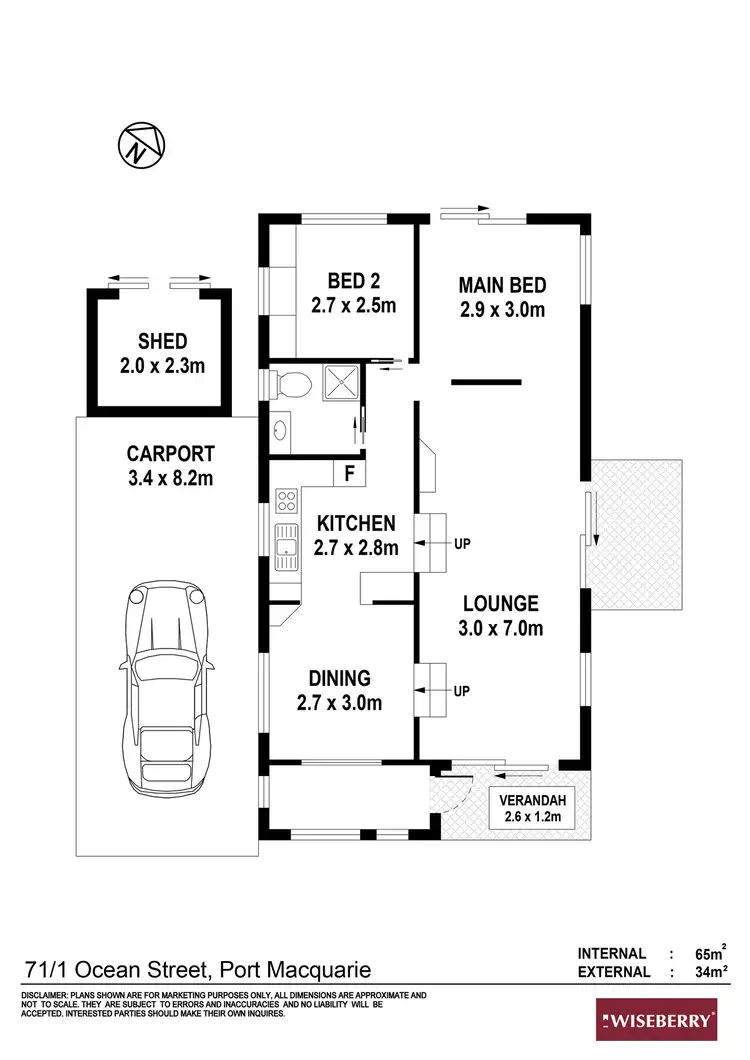 Floorplan of Homely retirement listing, 71/1 Ocean Street, Port Macquarie NSW 2444