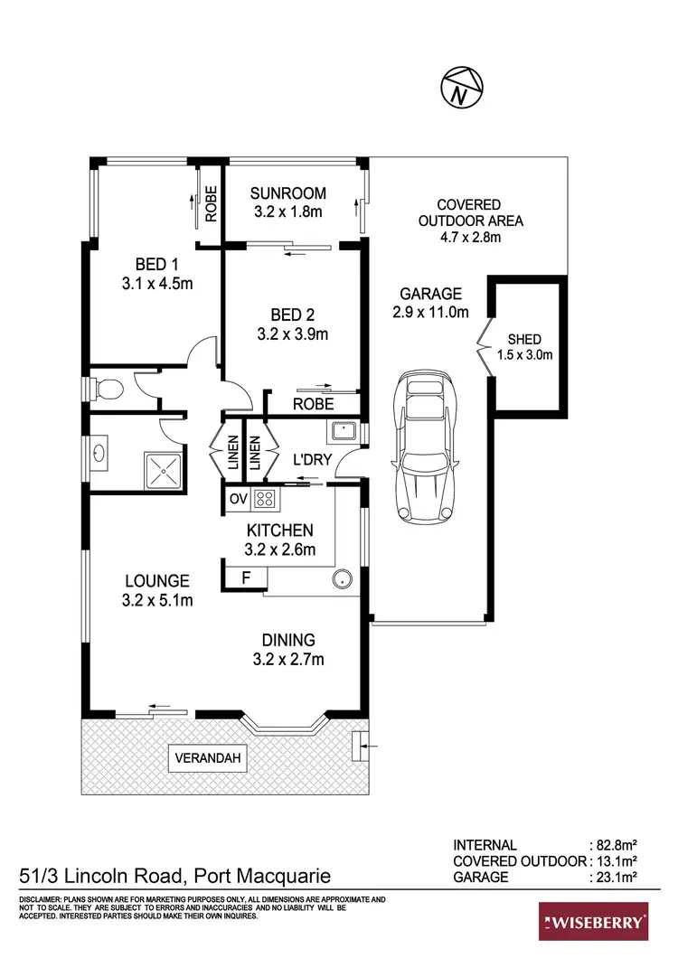 Floorplan of Homely retirement listing, 51/3 Lincoln Road, Port Macquarie NSW 2444