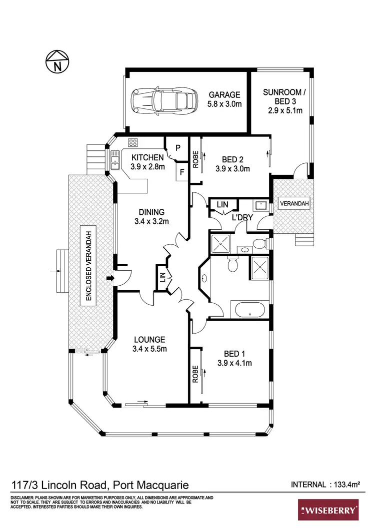 Floorplan of Homely retirement listing, 117/3 Lincoln Road, Port Macquarie NSW 2444