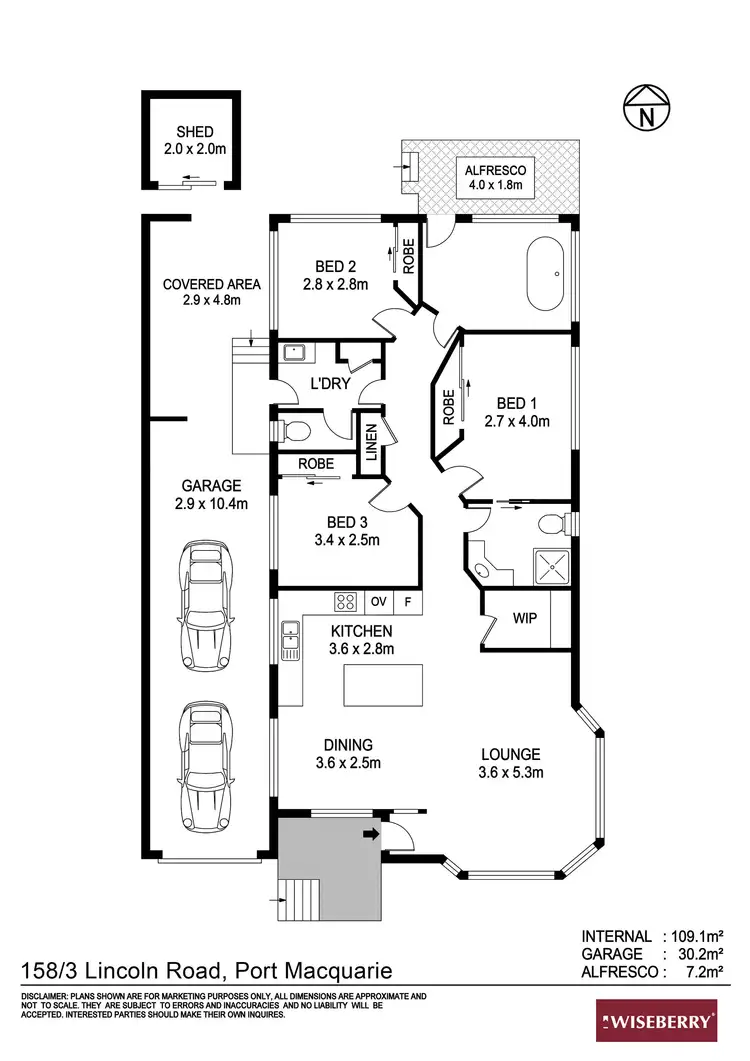 Floorplan of Homely retirement listing, 158/3 Lincoln Road, Port Macquarie NSW 2444