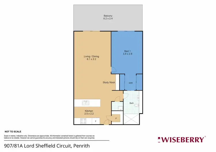 Floorplan of Homely unit listing, 907/81A Lord Sheffield Circuit, Penrith NSW 2750