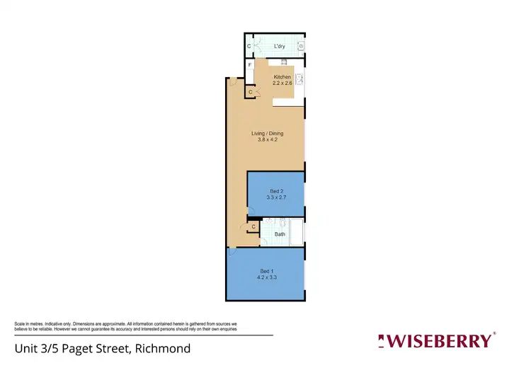 Floorplan of Homely unit listing, 3/5 Paget Street, Richmond NSW 2753