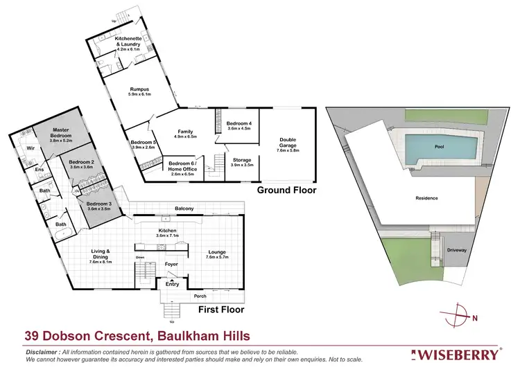 Floorplan of Homely house listing, 39 Dobson Crescent, Baulkham Hills NSW 2153
