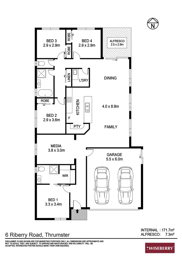 Floorplan of Homely house listing, 6 Riberry Road, Thrumster NSW 2444