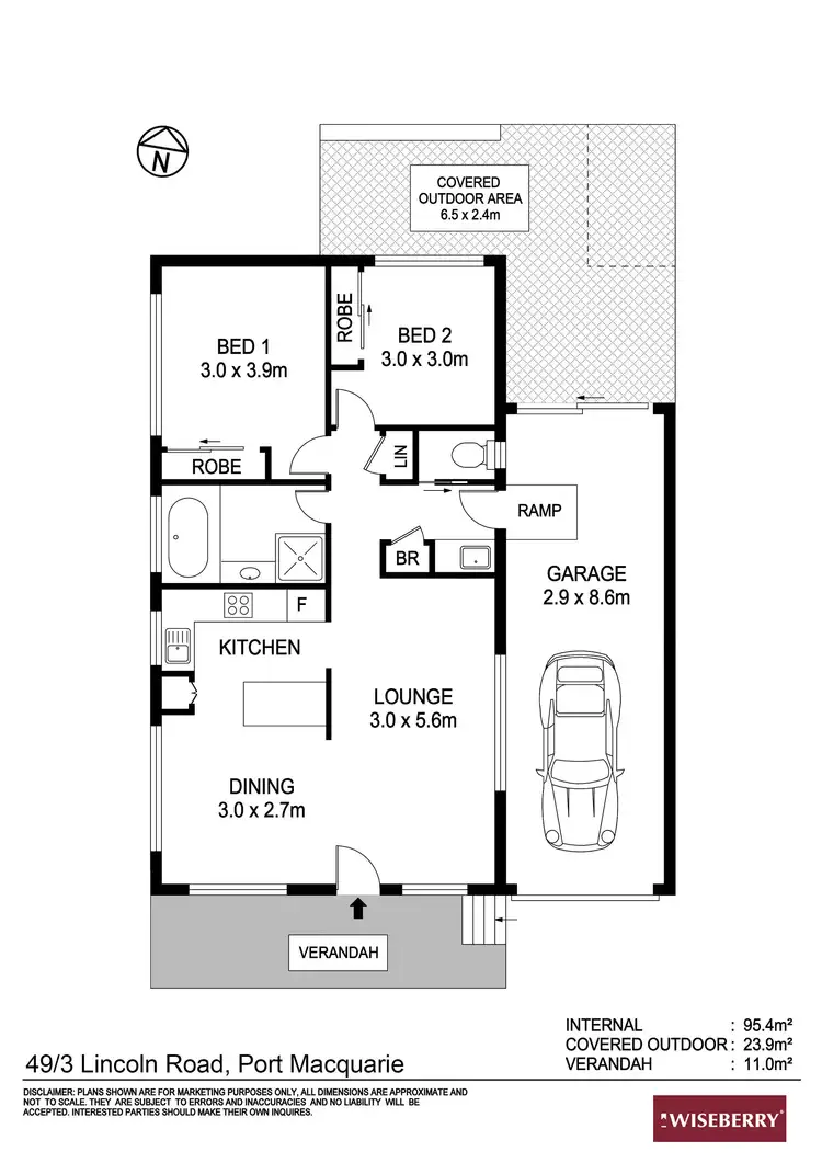 Floorplan of Homely retirement listing, 49/3 Lincoln Road, Port Macquarie NSW 2444