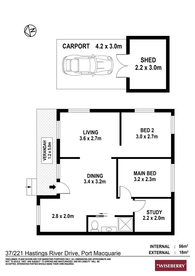 Floorplan of Homely retirement listing, 37/221 Hastings River Drive, Port Macquarie NSW 2444