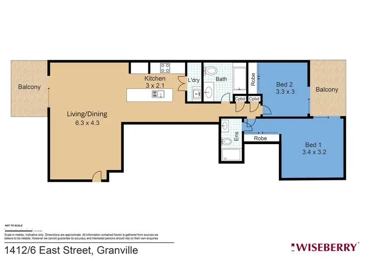 Floorplan of Homely unit listing, 1412/6 East Street, Granville NSW 2142