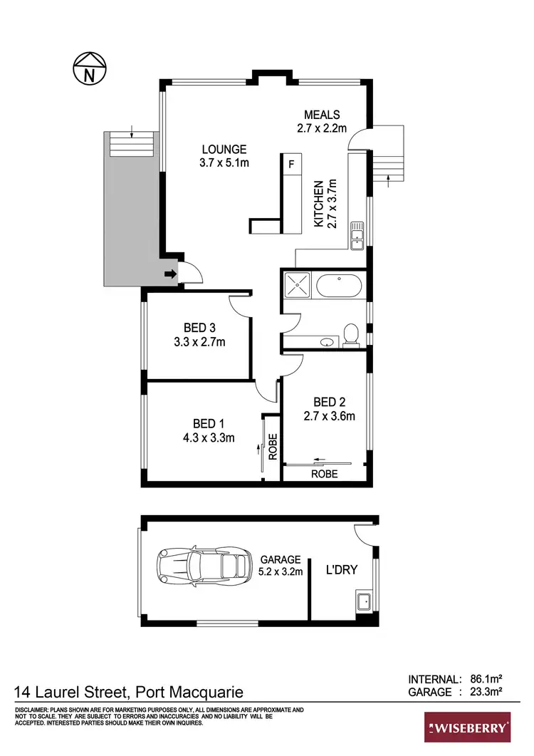 Floorplan of Homely house listing, 14 Laurel Street, Port Macquarie NSW 2444