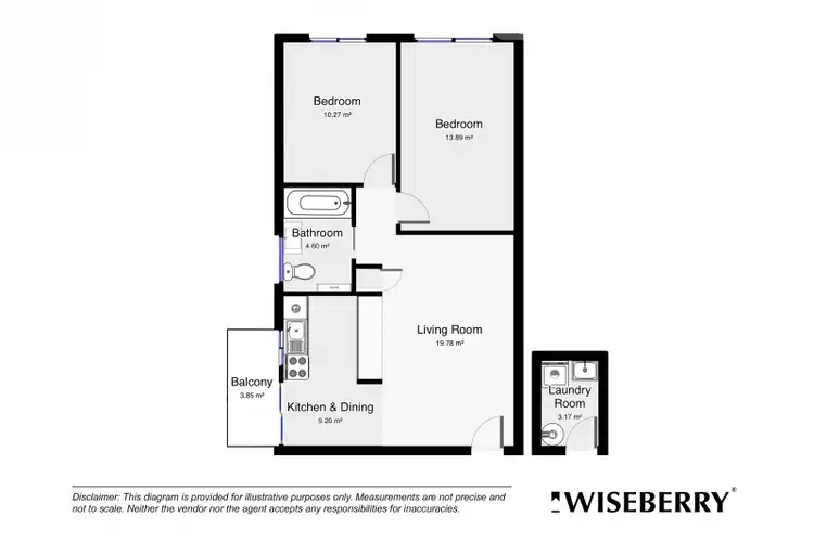 Floorplan of Homely apartment listing, 9/57 Jacaranda Ave, Bradbury NSW 2560