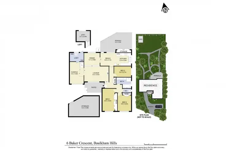Floorplan of Homely house listing, 6 Baker Crescent, Baulkham Hills NSW 2153