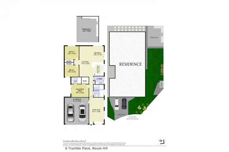 Floorplan of Homely house listing, 6 Trumble Place, Rouse Hill NSW 2155