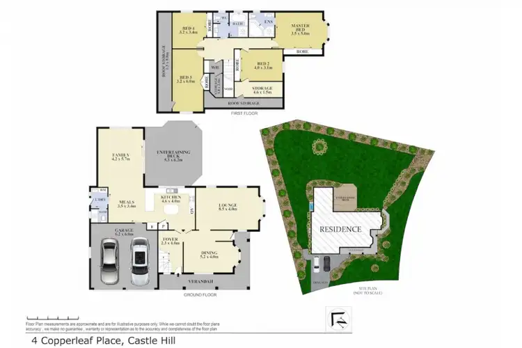 Floorplan of Homely house listing, 4 Copperleaf Place, Castle Hill NSW 2154