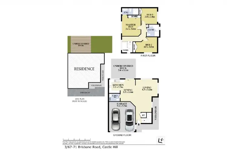 Floorplan of Homely townhouse listing, 3/67-71 Brisbane Road, Castle Hill NSW 2154