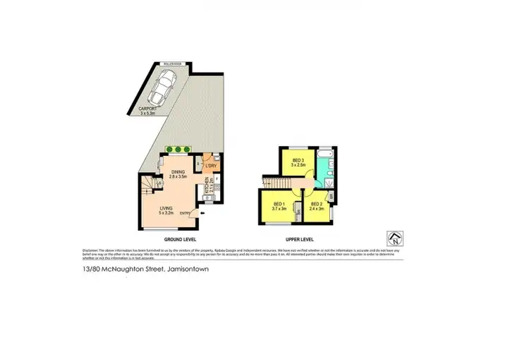 Floorplan of Homely townhouse listing, 13/80 McNaughton Street, Jamisontown NSW 2750
