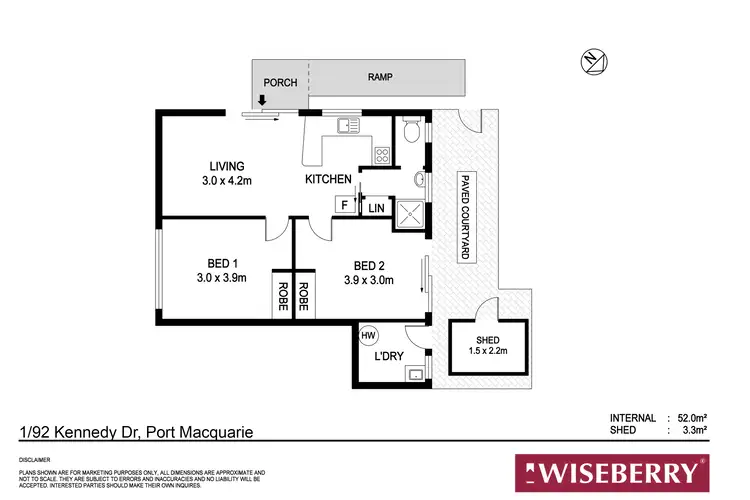 Floorplan of Homely villa listing, 1/92 Kennedy Drive, Port Macquarie NSW 2444