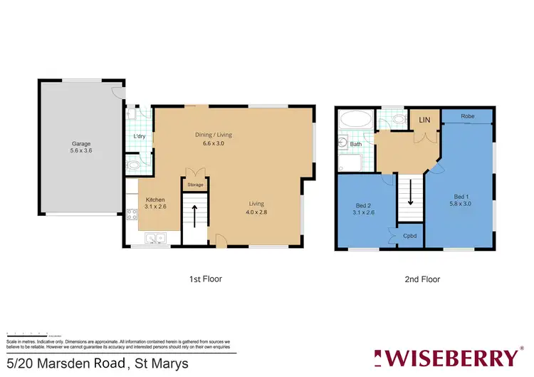 Floorplan of Homely townhouse listing, 5/20 Marsden Road, St Marys NSW 2760